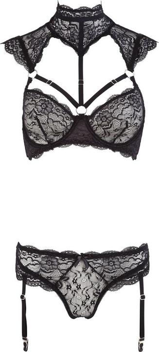 Actual product image Cottelli Collection Suspender set with flower tip (75 C)