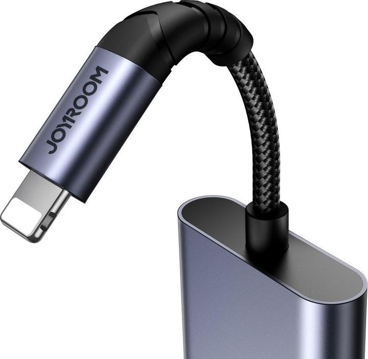Actual product image Joyroom 2-in-1 Audio Adapter Lightning to Double Lightning - Black (Lightning, Lightning)