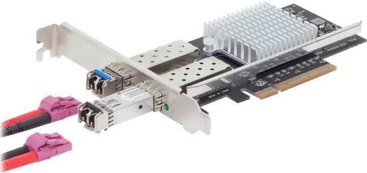 Produktbild Digitus SFP 2 Port 10G PC/Expresskarte Intel JL82599ES Chipset Optical und Copper Module (Mini PCI Express)