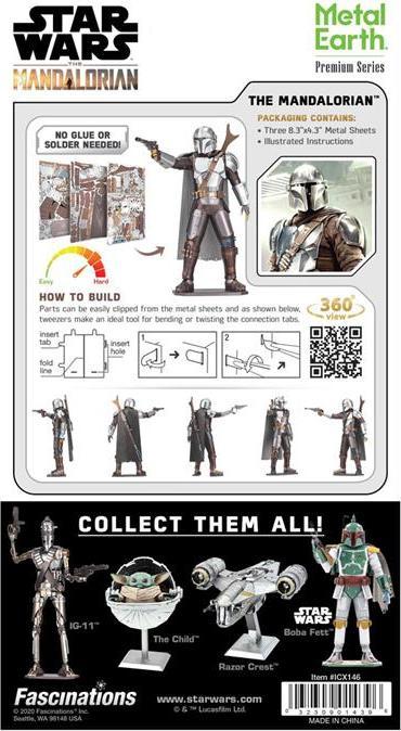 Actual product image Fascinations Metal Earth The Mandalorian
