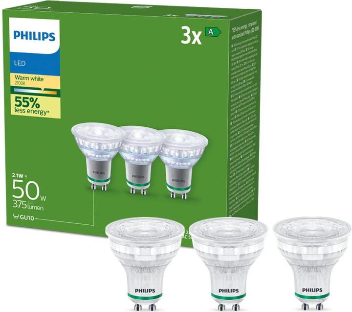 Immagine prodotto Philips Spot LED (GU10, 2.10 W, 375 lm, 3 x, A)