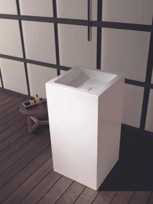 Actual product image Alape wash basin WT.RX450QS, square W: 455mm H: 900mm D: 507mm, 4804000000, white (507 mm, 455 mm)
