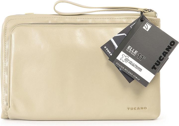 Produktbild Tucano Elle, Damen Notebooktasche aus Leder für 11 Zoll Geräte, IVORY