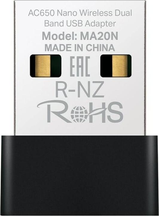 Produktbild TP-Link Mercusys MA20N WiFi USB Netzwerkkarte, AC650 Nano Karte, Dual Band, USB 2.0, WPA3, Plug & Pl (USB)