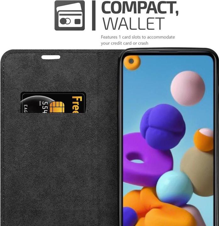 Actual product image Cadorabo Book Invisible Magnet Cover (Samsung Galaxy A21)