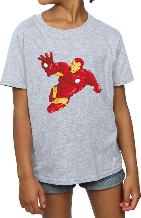 Actual product image Girls Iron Man Simple Cotton T-Shirt (140, 146)