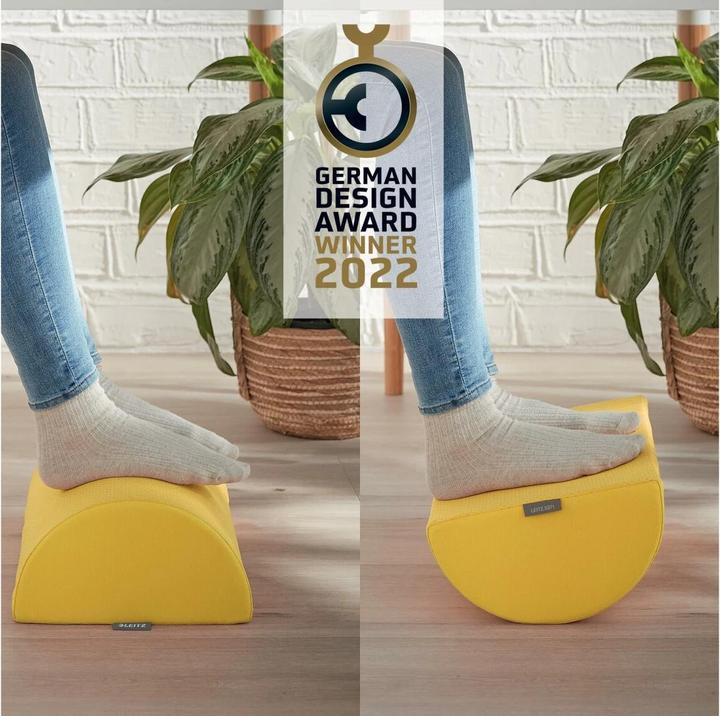 Actual product image Leitz Footrest in yellow (26 x 14 x 40.5 cm)