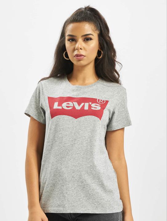 Produktbild Levis THE PERFECT GRAPHIC TEE 0263 BETTER BATWING SMOKESTACK HEATHER - XS - damskie - szary (XS)