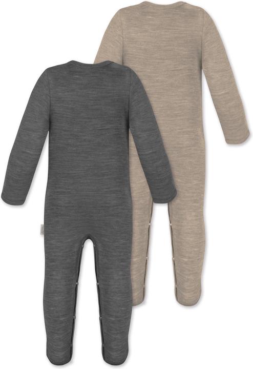 Actual product image Normani 2-pack MERINO baby merino romper "Levin" - 9413 (74)