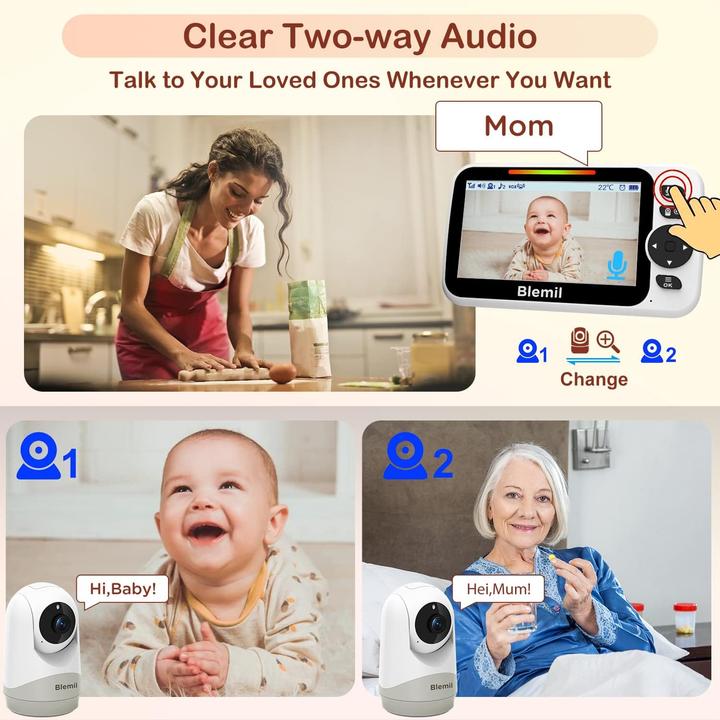 Image du produit Blemil Babyphone mit 2 Kameras (Vidéo et audio)