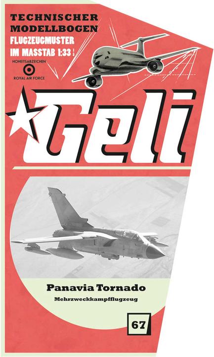 Geli panavia tornado cardboard model