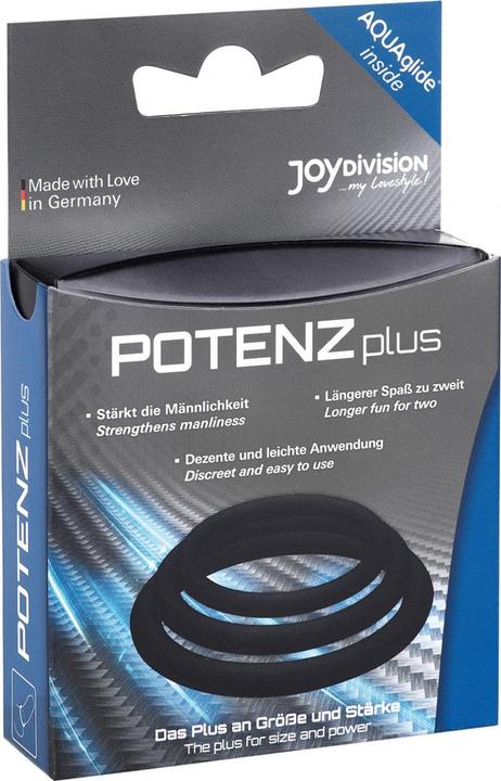 Actual product image Joydivision POTENZplus penis ring transp. set of 3 (4.50 cm)