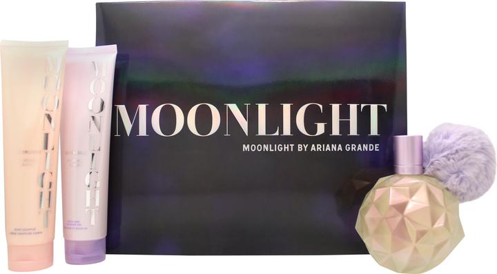 Ariana Grande Moon Light Eau de Parfum Spray, Body Lotion, and Shower Gel Set - 3.4oz each (Parfum set)