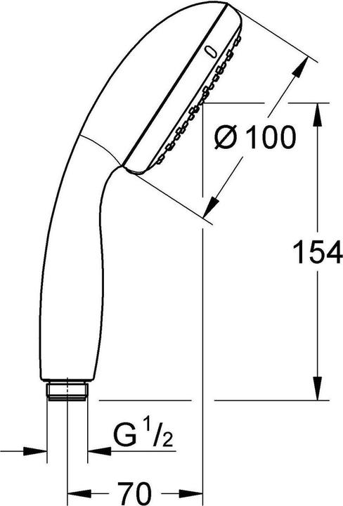 Actual product image Grohe Tempesta 100 hand shower (2 Beam types, 16.50 l/min)