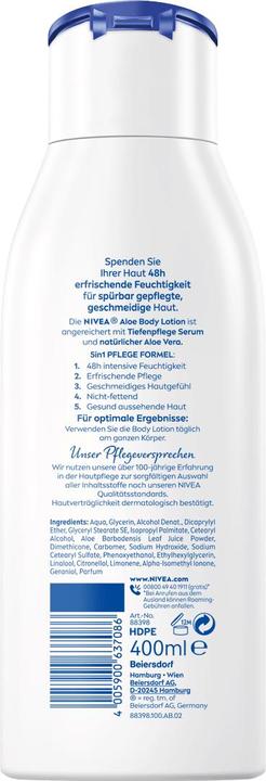 Produktbild NIVEA Aloe Pflege Body Lotion Fl 400ml (Körperlotion, 400 ml)