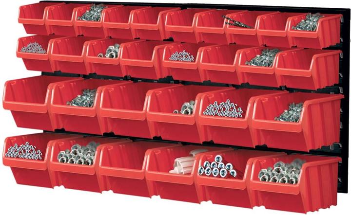 Actual product image Kistenberg WORK BOARD WITH CUFF BLACK 80x40cm 2pcs + 30 CONTAINERS NTBNP3 RED (30 pieces)