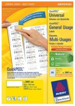 Actual product image Avery Universal labels