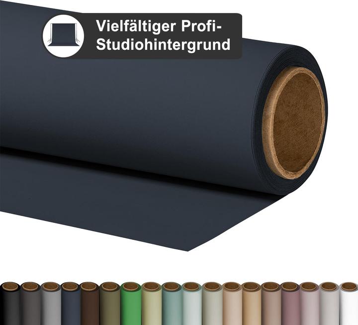 Actual product image Walimex pro Background cardboard 2.72x10m, deep blue (272 cm, 1000 cm)