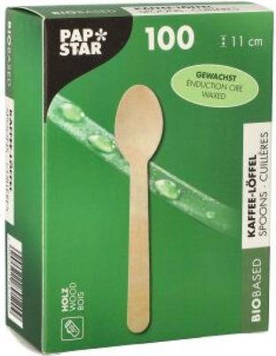 Papstar Coffee spoon "pure" waxed (100 x)