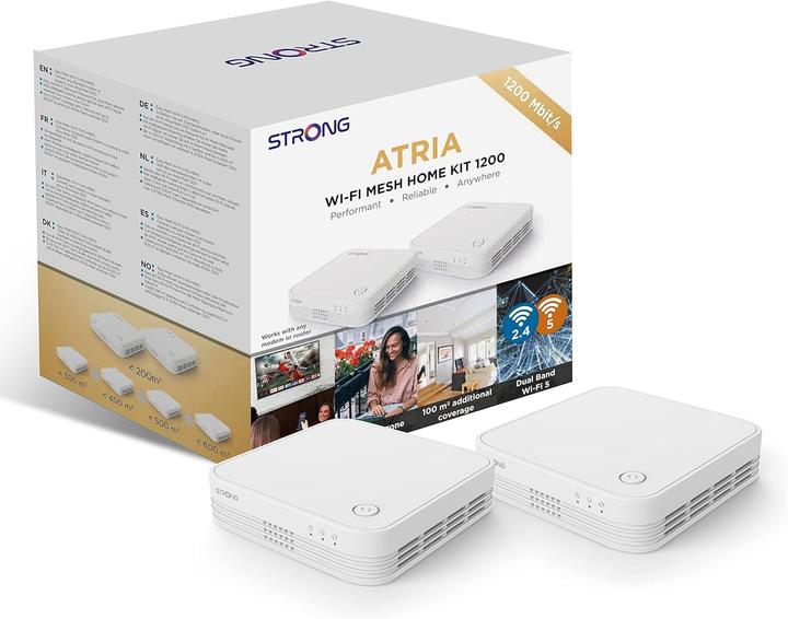 Produktbild Strong Atria Wi-Fi Mesh Home Kit 1200v2 (867 Mbit/s, 300 Mbit/s)