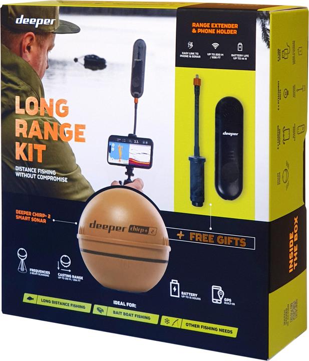 Produktbild Deeper Chirp+ 2 Long Range Kit inkl Range Ext und Halter