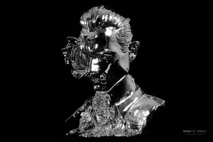 Image du produit Purearts TERMINATOR - T-1000 Liqu. Metal Mask - Statuette compatible '29x36x44cm