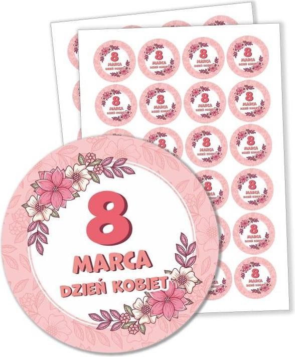 LearnHow Aufkleber zum Frauentag - 8. März, 48 Stk.
