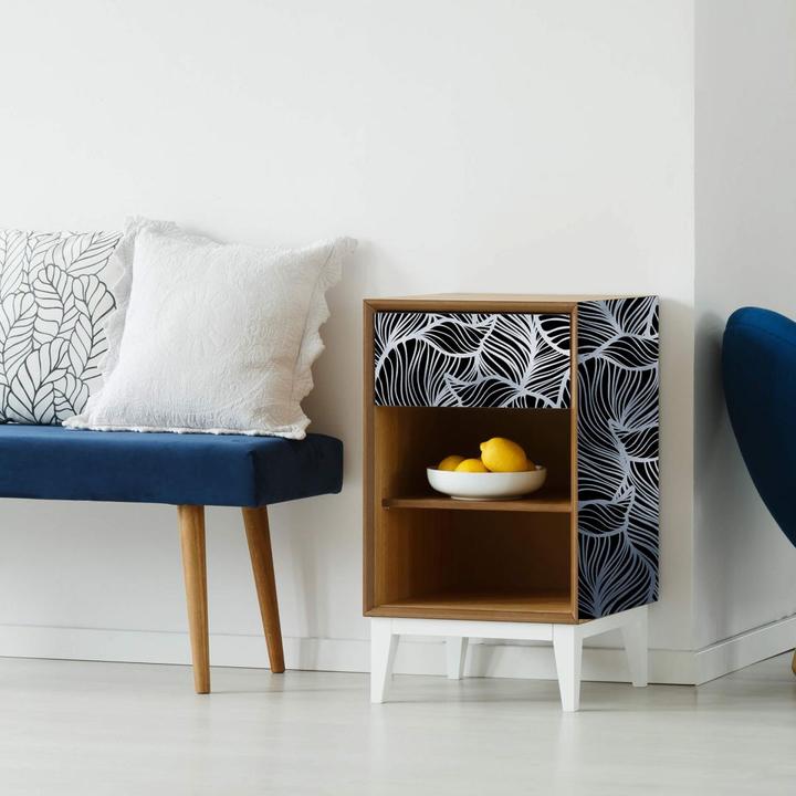 Trenddeko Metallicfolie Luxury Metallics baana leaves aluminium negative - selbstklebend (45 x 150 cm)