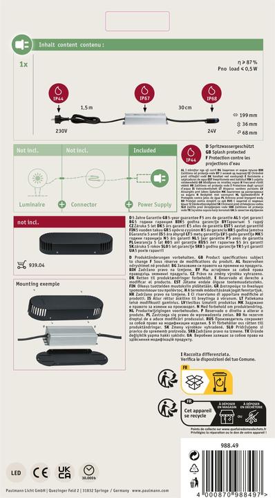 Produktbild Paulmann Outdoor Plug & Shine Power Supply