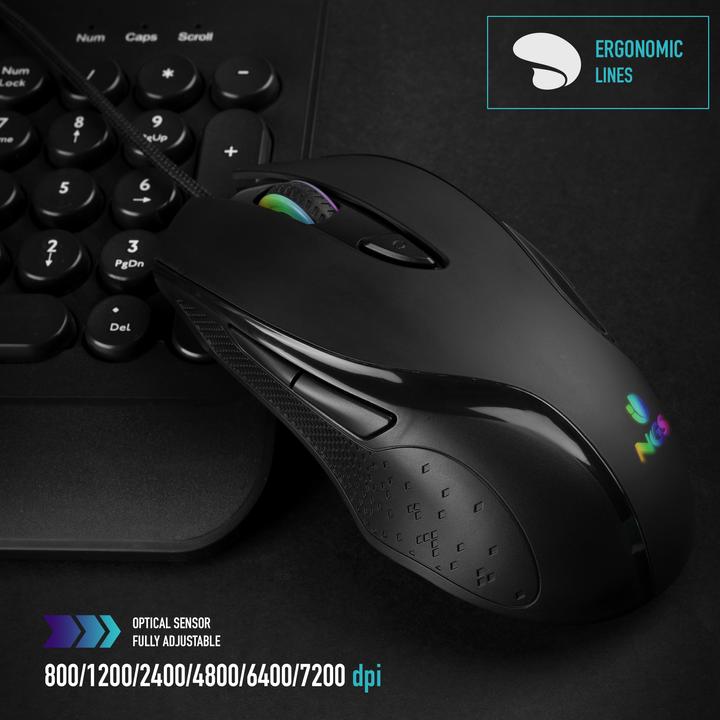 Immagine prodotto NGS GMX- 125 Mouse da gioco a LED ad alta risoluzione (Cablato)
