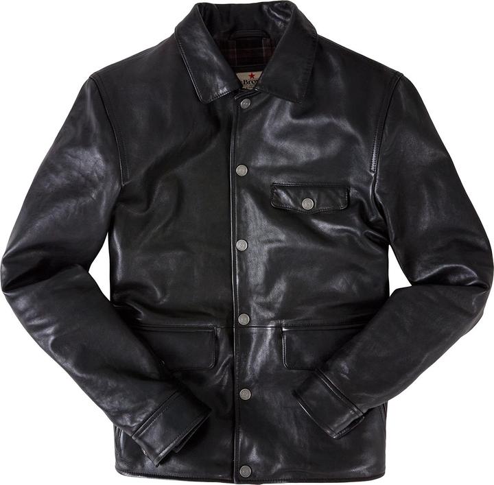 Image du produit Joe Browns Veste en cuir classique avec doublure à carreaux vintage (XXL)