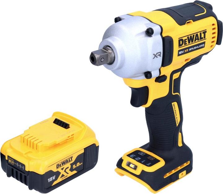 Produktbild DeWalt DCF 892 N Akku Schlagschrauber 18 V 812 Nm 1/2" Brushless + 1x Akku 5,0 Ah - ohne Ladegerät (Akkubetrieb)