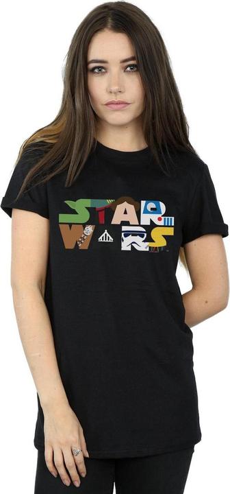 Immagine prodotto Star Wars Character Logo Maglietta Ampia Donna (3XL)