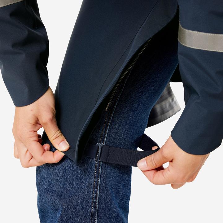 Actual product image Btwin Rain trench coat City 940 waterproof ladies navy blue (M)