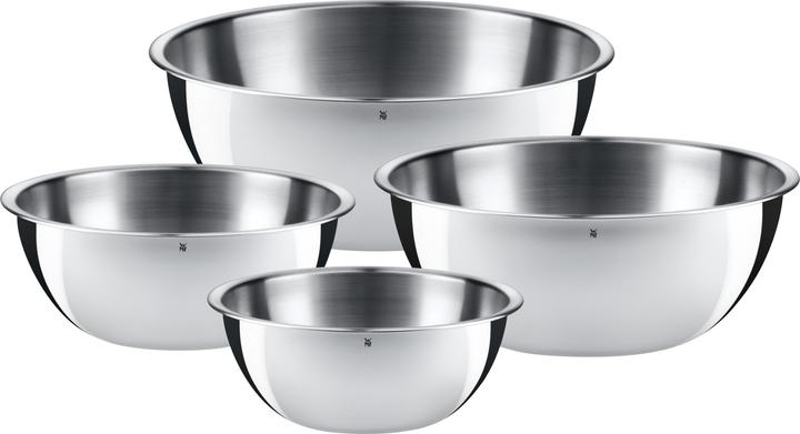 WMF Schüsselset 4tlg Edelstahl Schüsseln 0,75-2,75l stapelbar (24 cm, 2.75 l, 4 x)