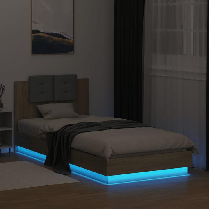 Immagine prodotto VidaXL Struttura letto con testiera e luci LED 90 x 200 cm (90 x 200 cm)