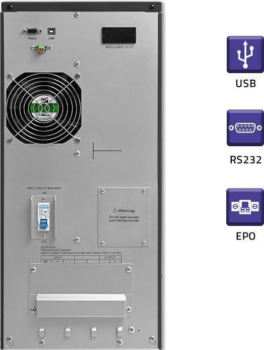 Produktbild Qoltec 53982 UPS / On-line / 6kVA (6000 VA, 4800 W, Online-Doppelwandler USV)