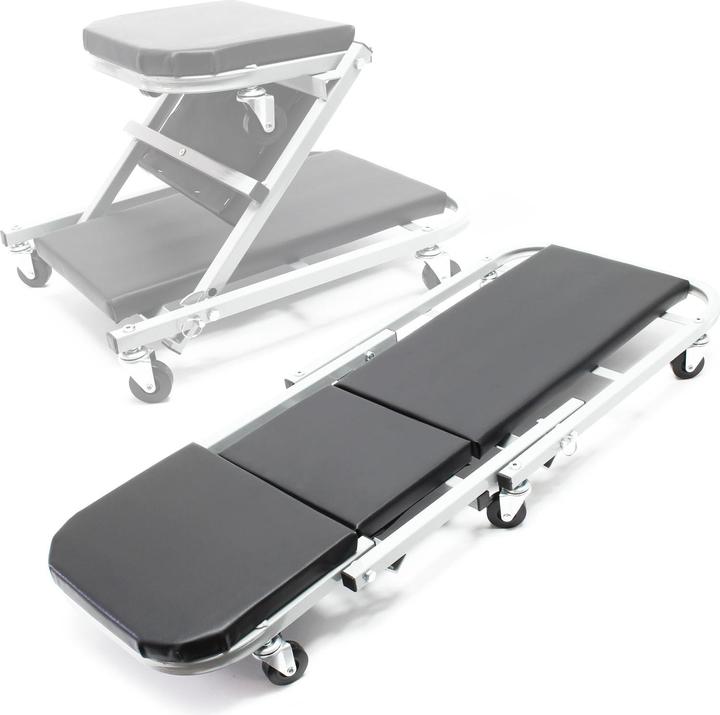 Immagine prodotto Wiltec Banco di montaggio 102x42x15cm 150kg Sedile da officina Sgabello da officina Tavola rotante (150 kg)