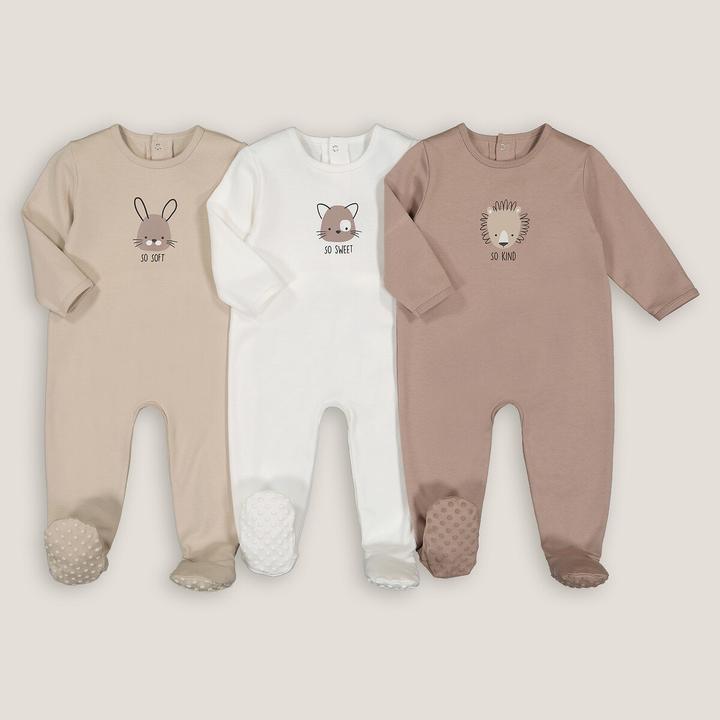 La Redoute Collections 3er-Pack Strampler aus Baumwolle