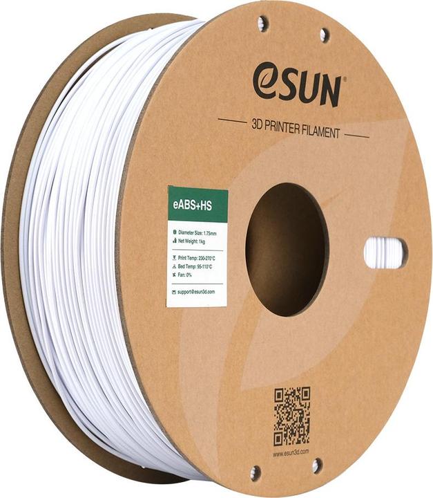 Produktbild eSUN EABS+HS 1,75mm COLD WHITE 1kg (ABS, 1.75 mm, 1000 g, Weiss)