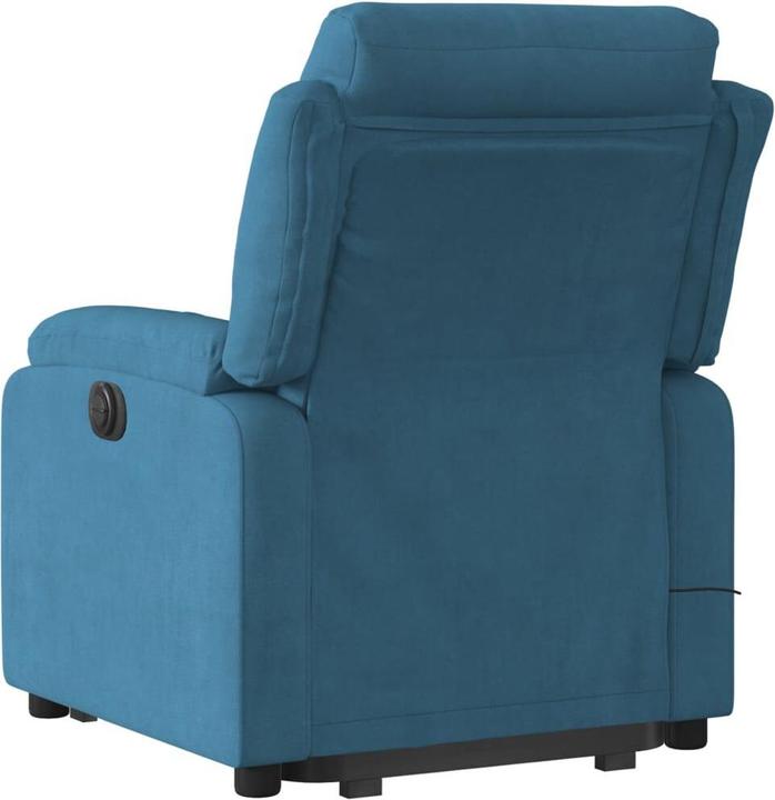 Actual product image VidaXL Massage armchair with stand-up aid TV armchair Relax armchair blue velvet