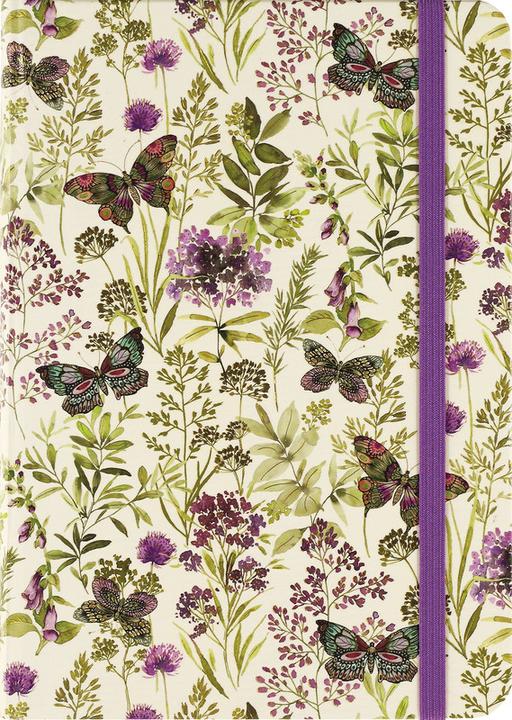 Mini Notebook with Amethyst Butterflies (127 x 177 mm, Lined, Hardcover)