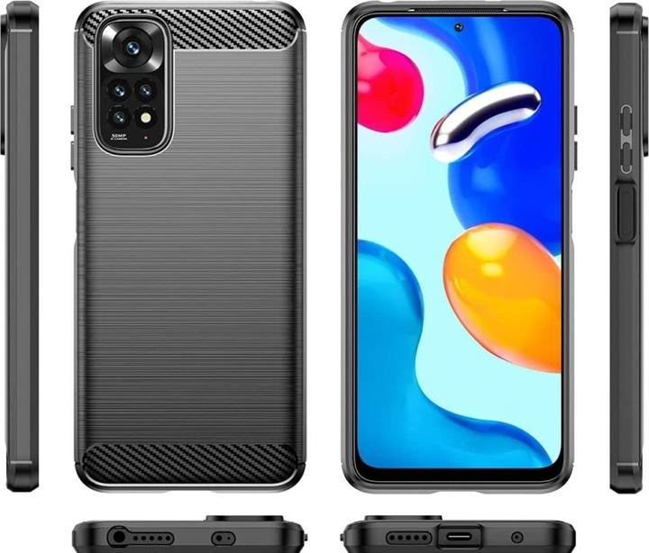 Actual product image Screenguard Xiaomi Redmi Note 11S Cover Carbon Brushed Soft TPU (Xiaomi Redmi Note 11S)