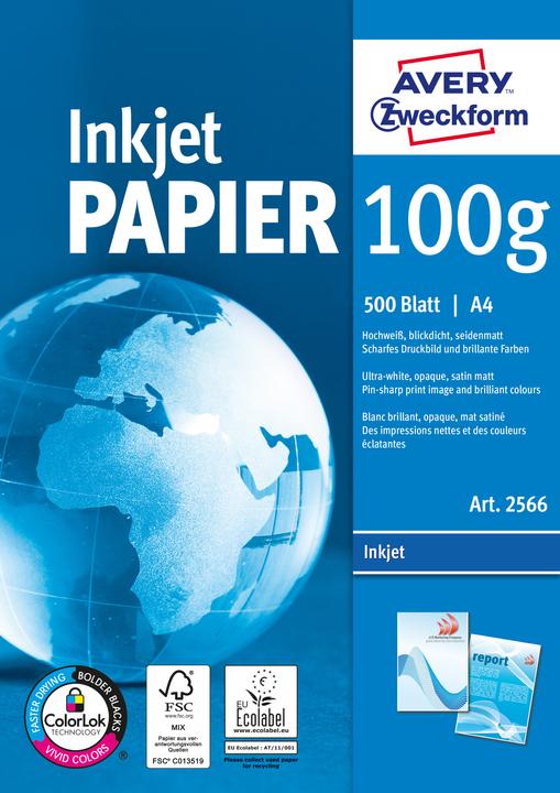 Image du produit Avery Papier jet d'encre (100 g/m², 500 x, A4)