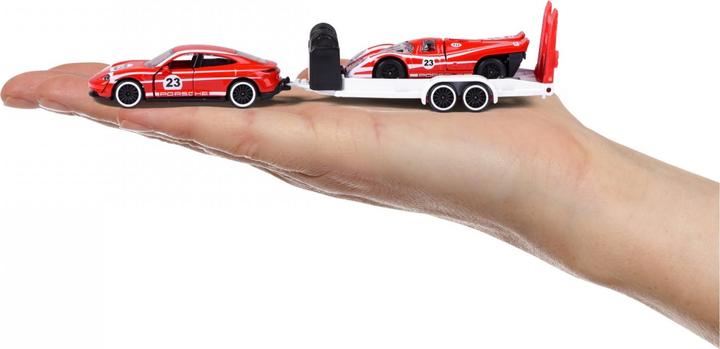 Actual product image Majorette Porsche Race Trailer Assortment 3-sort.