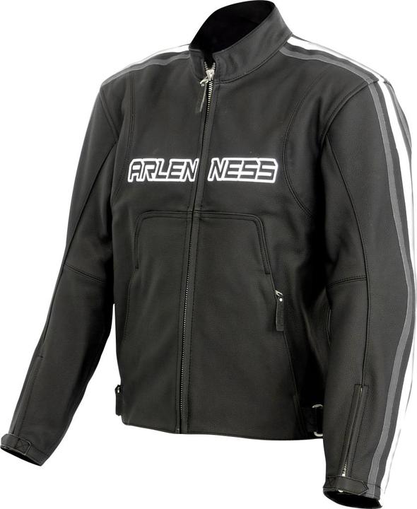 Actual product image Arlen Ness LJ-8364-AN Lederjacke schwarz-grau-weiss 52 (Men, 52)