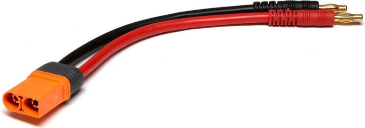 Actual product image Spektrum iC5 charging cable 150mm 10 AWG with banana plug
