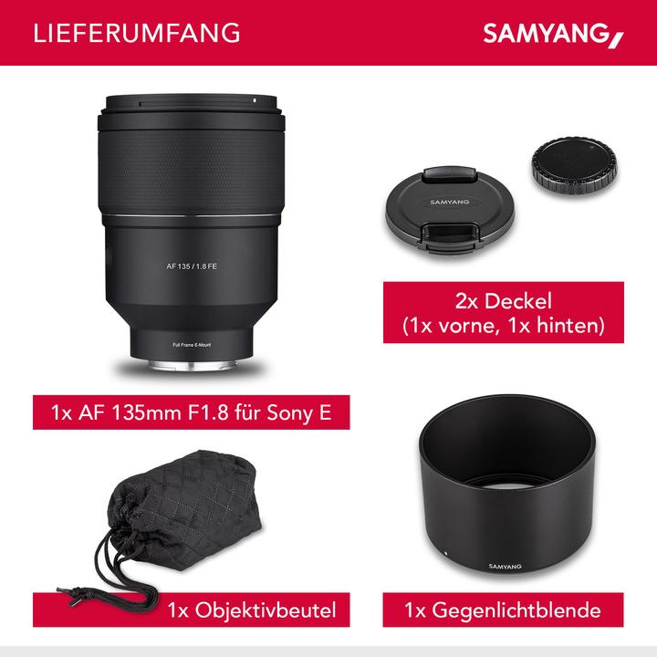 Immagine prodotto Samyang AF 135mm f/1.8 Sony FE (Sony E, Full-frame)