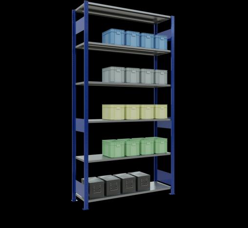Immagine prodotto Schulte Lagertechnik Sistema di scaffalature di base senza viti MULTIplus150 con ripiani di lunghezza