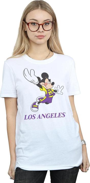 Actual product image Disney Womens/Ladies Mickey Mouse Los Angeles Cotton Boyfriend T-Shirt (M)